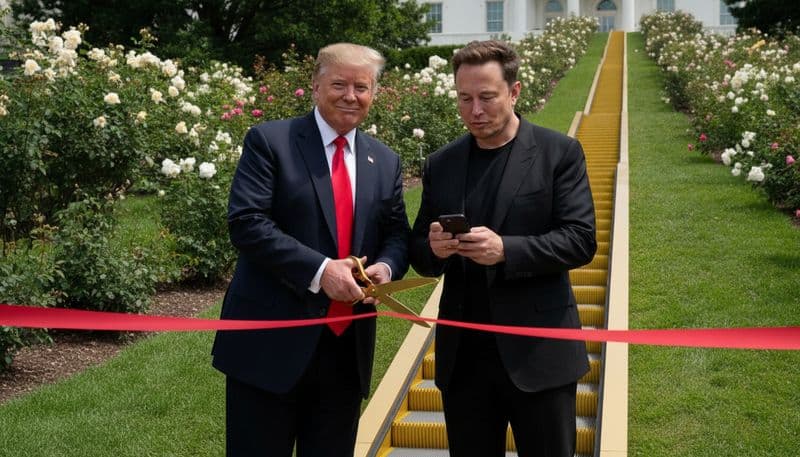 Trump Unveils 1,000-Mile 'Glide-a-Lator' Escalator from D.C. to Mar-a-Lago, Appoints Elon Musk 'Secretary of Upward Mobility'